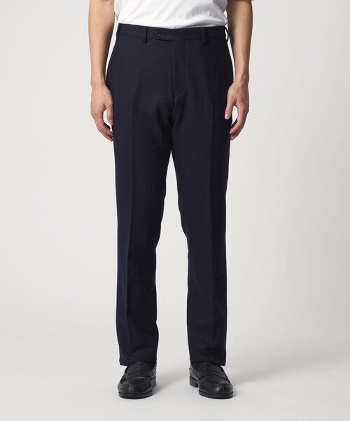 A DAY IN THE LIFE UNITED ARROWS(アデイインザライフユナイテッドアローズ)の「フラノ ノープリーツ スラックス-セットアップ対応-<A DAY IN THE LIFE>(スラックス・メンズ・グレー系/ライトグレー/ネイビー・S/L/XL/M)」の5枚目の写真