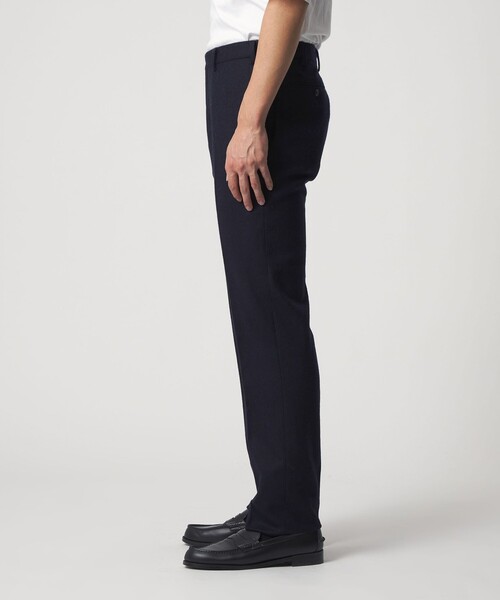 A DAY IN THE LIFE UNITED ARROWS(アデイインザライフユナイテッドアローズ)の「フラノ ノープリーツ スラックス-セットアップ対応-<A DAY IN THE LIFE>(スラックス・メンズ・グレー系/ライトグレー/ネイビー・S/L/XL/M)」の6枚目の写真