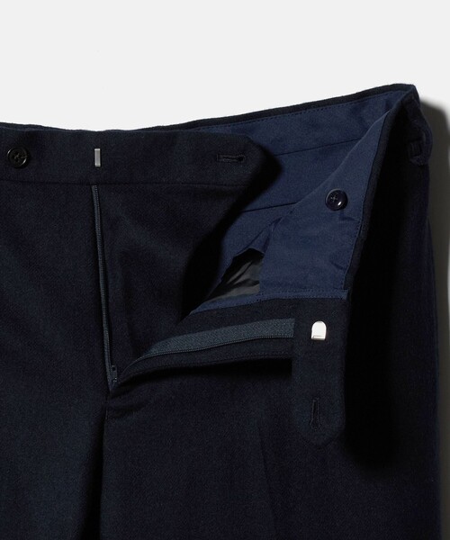 【NAVY】フラノ ノープリーツ スラックス-セットアップ対応-<A DAY IN THE LIFE> セール】フラノ ノープリーツ スラックス-セットアップ対応-＜A DAY IN