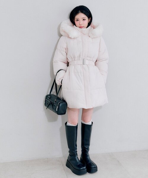 OLIVE des OLIVE(オリーブデオリーブ)の「サイドポケットスタッズボストンバッグ(トートバッグ・レディース・オフホワイト/サックスブルー/ブラック・FREE)」の19枚目の写真