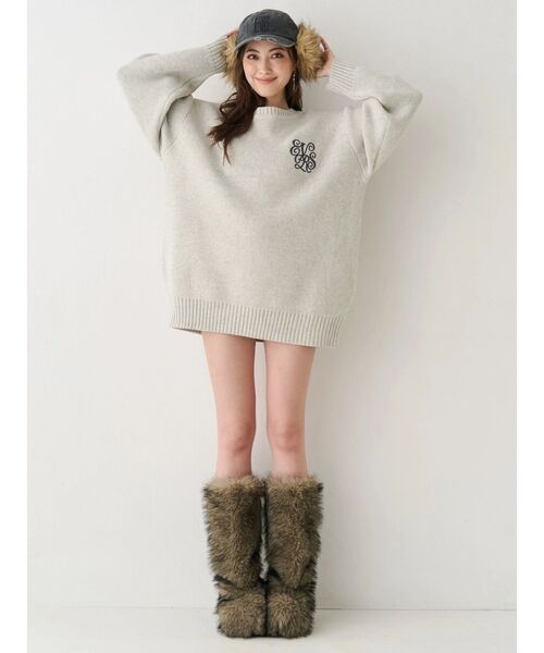 EVRIS(エヴリス)の「フェイクファードッキングフライトキャップ(キャップ・レディース・ブラック・FREE)」の10枚目の写真