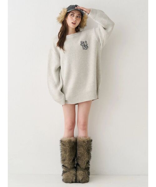 EVRIS(エヴリス)の「フェイクファードッキングフライトキャップ(キャップ・レディース・ブラック・FREE)」の11枚目の写真