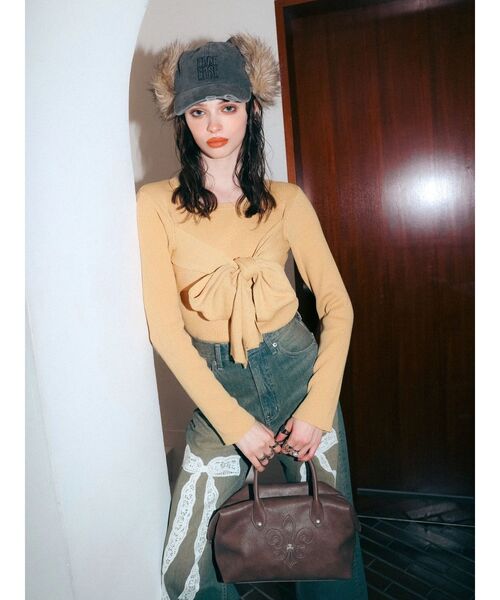 EVRIS(エヴリス)の「フェイクファードッキングフライトキャップ(キャップ・レディース・ブラック・FREE)」の16枚目の写真