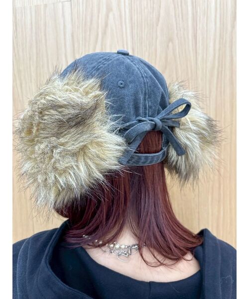 EVRIS(エヴリス)の「フェイクファードッキングフライトキャップ(キャップ・レディース・ブラック・FREE)」の19枚目の写真