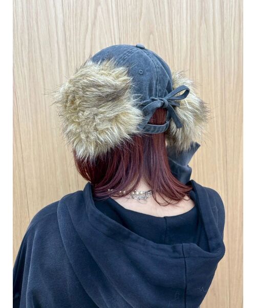 EVRIS(エヴリス)の「フェイクファードッキングフライトキャップ(キャップ・レディース・ブラック・FREE)」の20枚目の写真