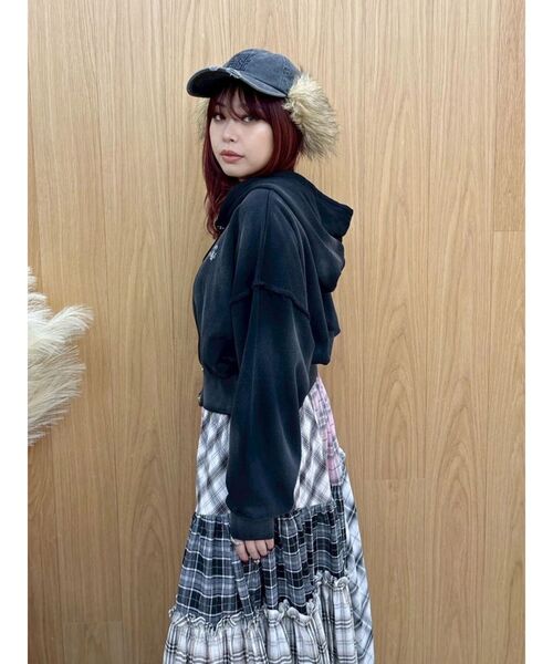 EVRIS(エヴリス)の「フェイクファードッキングフライトキャップ(キャップ・レディース・ブラック・FREE)」の21枚目の写真