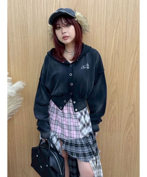 EVRIS(エヴリス)の「フェイクファードッキングフライトキャップ(キャップ・レディース・ブラック・FREE)」の22枚目の写真