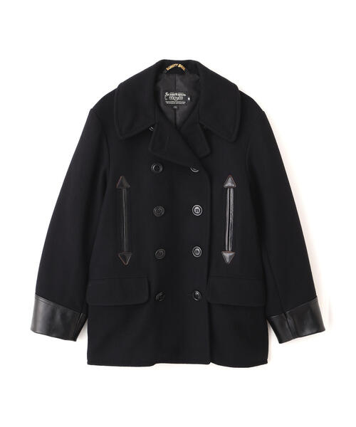 schott（ショット）の「Schott/ショット/787US LEATHER COMB. PEA JACKET/レザーコンビ ピーコート（ピーコート・メンズ・ネイビー・38/40/42/44/36）」の21枚目の写真