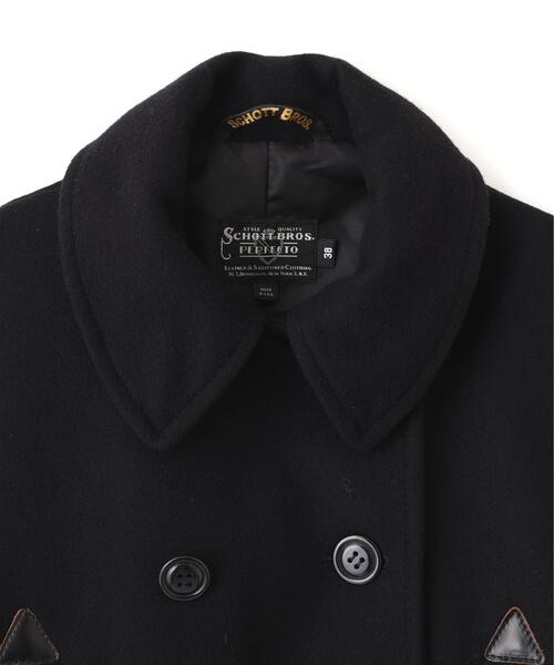 Schott(ショット)の「Schott/ショット/787US LEATHER COMB. PEA JACKET/レザーコンビ ピーコート(ピーコート・メンズ・ネイビー・38/40/42/44/36)」の10枚目の写真