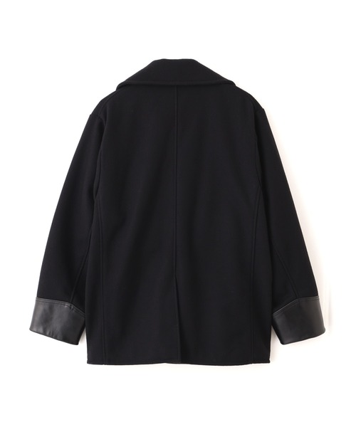 schott（ショット）の「Schott/ショット/787US LEATHER COMB. PEA JACKET/レザーコンビ ピーコート（ピーコート・メンズ・ネイビー・38/40/42/44/36）」の8枚目の写真