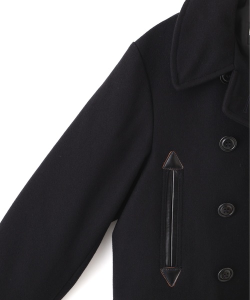 schott（ショット）の「Schott/ショット/787US LEATHER COMB. PEA JACKET/レザーコンビ ピーコート（ピーコート・メンズ・ネイビー・38/40/42/44/36）」の11枚目の写真