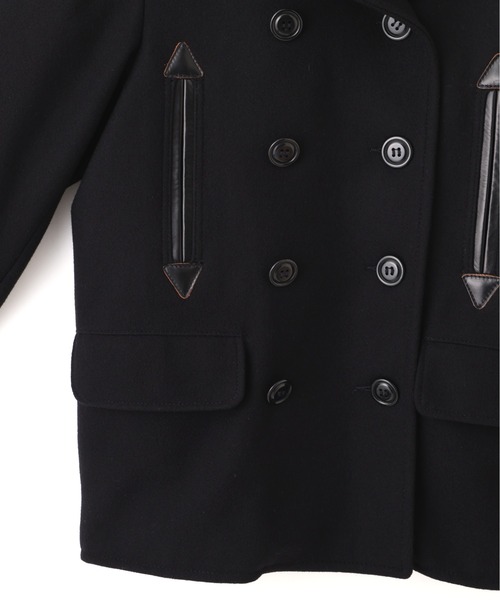schott（ショット）の「Schott/ショット/787US LEATHER COMB. PEA JACKET/レザーコンビ ピーコート（ピーコート・メンズ・ネイビー・38/40/42/44/36）」の13枚目の写真