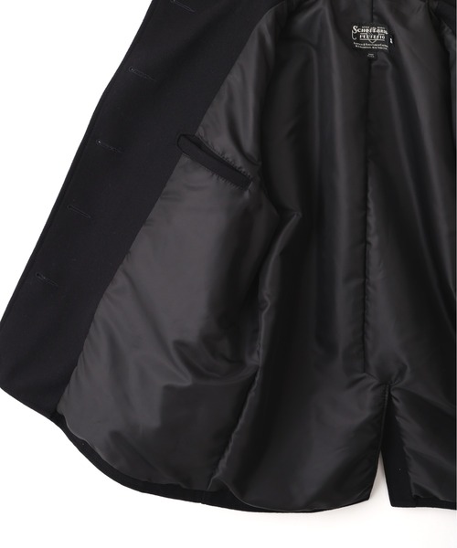 schott（ショット）の「Schott/ショット/787US LEATHER COMB. PEA JACKET/レザーコンビ ピーコート（ピーコート・メンズ・ネイビー・38/40/42/44/36）」の14枚目の写真