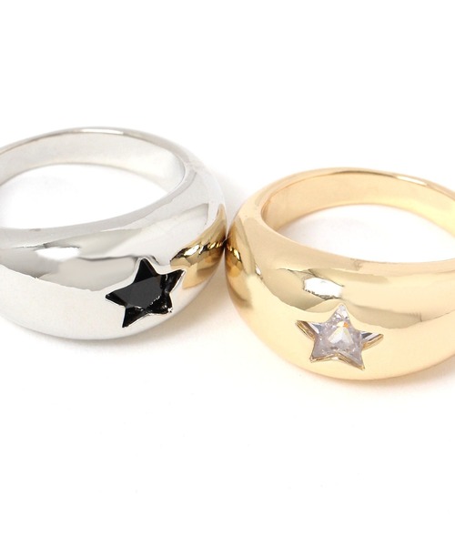 niko and...（ニコアンド）の「スターストーン風リング（リング・レディース・イエロー/グレー・0）」の4枚目の写真