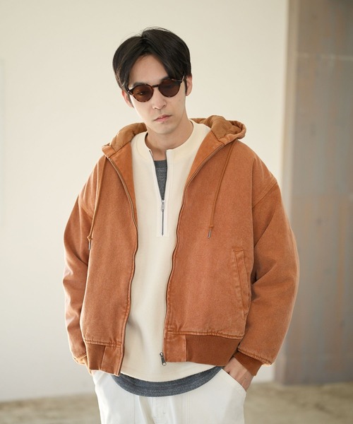 BAYFLOW（ベイフロー）の「ワークフード中綿ブルゾン（ブルゾン・メンズ・ネイビー/ブラック/ブラウン・MEDIUM/LARGE）」の3枚目の写真