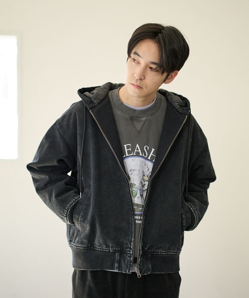 BAYFLOW（ベイフロー）の「ワークフード中綿ブルゾン（ブルゾン・メンズ・ネイビー/ブラック/ブラウン・MEDIUM/LARGE）」の2枚目の写真