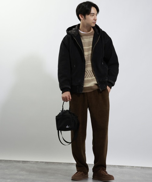 BAYFLOW（ベイフロー）の「ワークフード中綿ブルゾン（ブルゾン・メンズ・ネイビー/ブラック/ブラウン・MEDIUM/LARGE）」の6枚目の写真