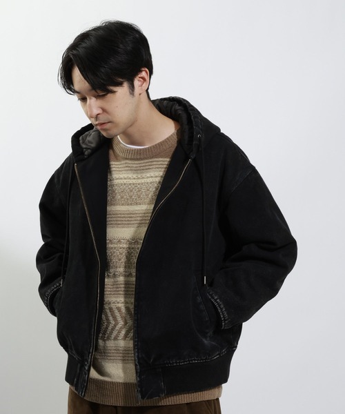 BAYFLOW（ベイフロー）の「ワークフード中綿ブルゾン（ブルゾン・メンズ・ネイビー/ブラック/ブラウン・MEDIUM/LARGE）」の7枚目の写真