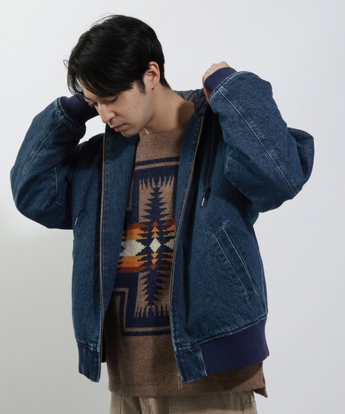 BAYFLOW（ベイフロー）の「ワークフード中綿ブルゾン（ブルゾン・メンズ・ネイビー/ブラック/ブラウン・MEDIUM/LARGE）」の21枚目の写真