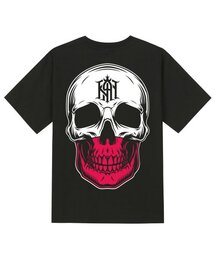 KTB0142 カクテルスカル半袖Tシャツ - ブラック