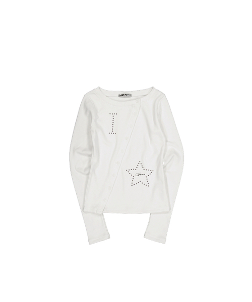 SETUP-EXE（セットアップイーエックスイー）の「STAR BUTTON TOP / WHITE（Tシャツ/カットソー・レディース・その他・OS）」の6枚目の写真
