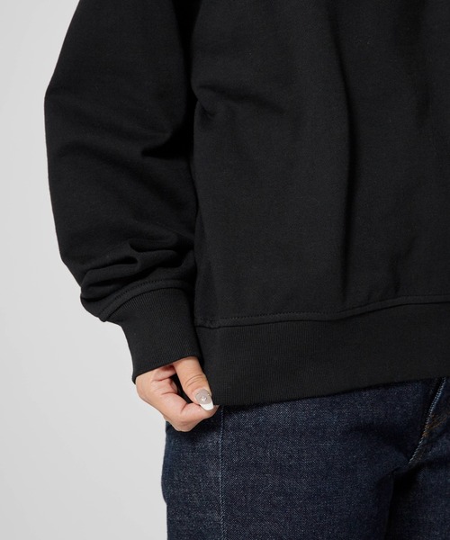 Calvin Klein（カルバン・クライン）の「Calvin Klein/カルバンクライン LS MONOLOGO FRENCH TERRY RLXD CREW モノグラムロゴ クルーネックスウェット（スウェット・レディース・ブラック・S/M/L）」の16枚目の写真