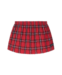 LECYTO（レシト）の「Layered Punk Check Skirt_[Red]（その他パンツ）」