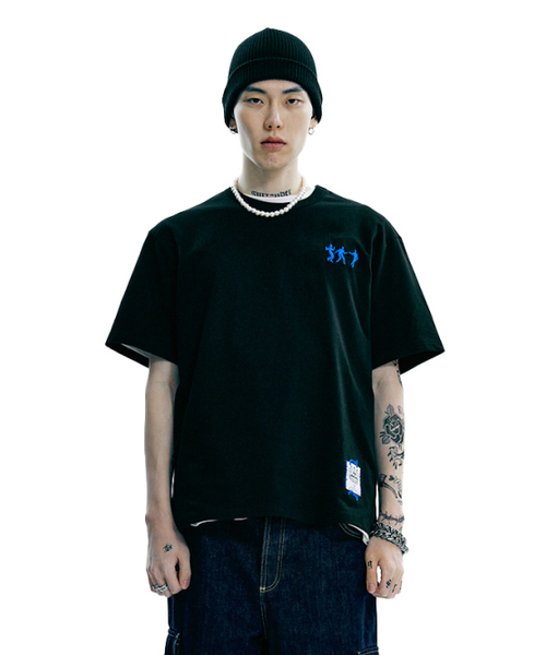 OURPOCKETS（アワーポケッツ）の「グリッドダンスペルソナTシャツ（Zブラック）（Tシャツ/カットソー・レディース・ブラック・MEDIUM/X-LARGE）」の4枚目の写真
