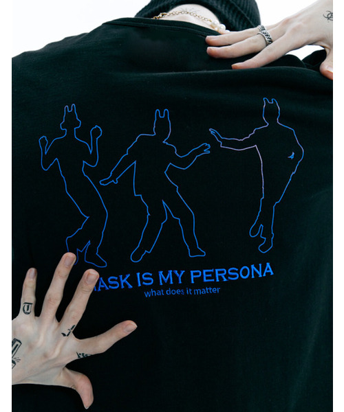 OURPOCKETS（アワーポケッツ）の「グリッドダンスペルソナTシャツ（Zブラック）（Tシャツ/カットソー・レディース・ブラック・MEDIUM/X-LARGE）」の5枚目の写真