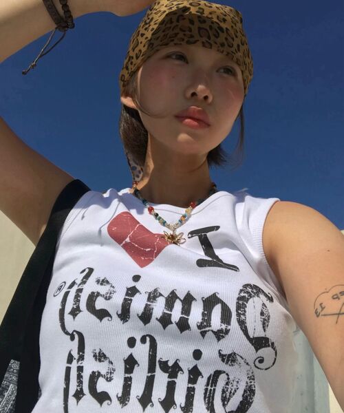 DAMISH(ダミシュ)の「ガーリークラックハートタンクトップ_ブラック(Tシャツ/カットソー・レディース・ブラック・FREE)」の12枚目の写真