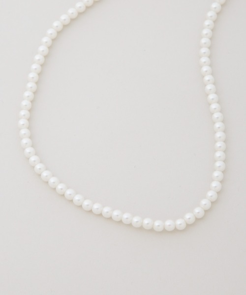 NANO universe（ナノユニバース）の「イミテーションパール4mmネックレス（ネックレス・レディース・ゴールド・F）」の2枚目の写真