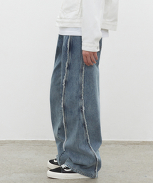 Curved Wide Jeans DCPT033SCSTNBlue