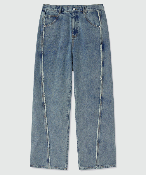 DECET(デケト)の「Curved Wide Jeans DCPT033SCSTNBlue(デニムパンツ・レディース・その他・28/30/26)」の9枚目の写真