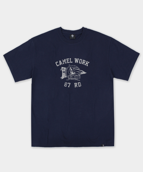 CAMEL WORK(キャメルワーク)の「インディアンRDヴィンテージ半袖Tシャツ(ネイビー)(Tシャツ/カットソー・メンズ・その他・MEDIUM/LARGE/X-LARGE)」の2枚目の写真