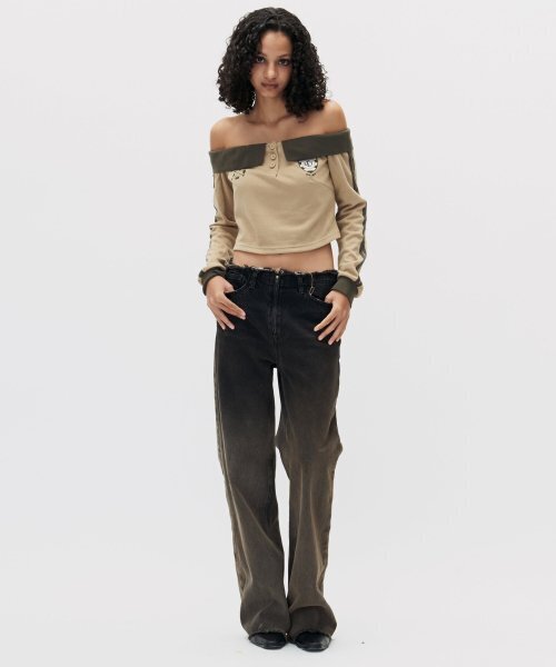 SETSETSET(セットセットセット)の「GRADATION STANDARD FIT DENIM PANTS BLACK(デニムパンツ・レディース・その他・MEDIUM/SMALL)」の2枚目の写真