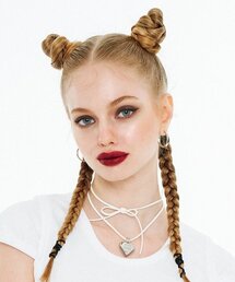 OTHER-worldly（アザーワールドリー）の「ハートサージカルペンダントネックレス[ホワイトスウェード]（ブローチ/コサージュ）」