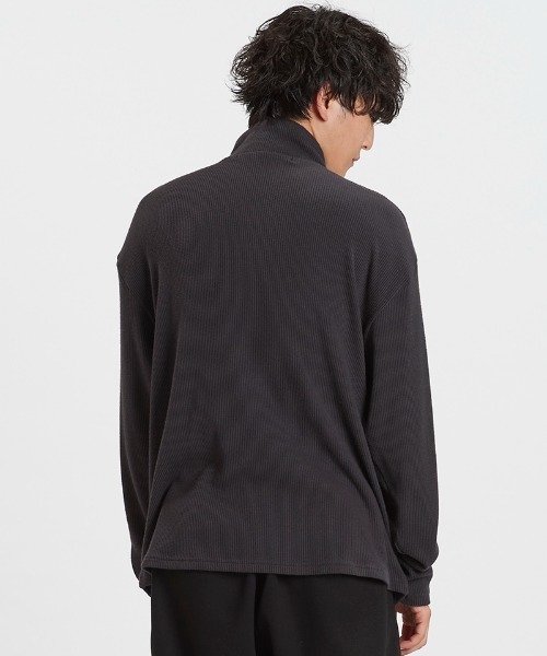NO ID.(ノーアイディ)の「mlt5524-テレコハーフZIP-BIG-PO プルオーバー(857006-383T)(Tシャツ/カットソー・メンズ・ホワイト/グレー/ブラック・2/1)」の11枚目の写真