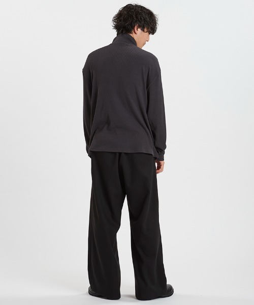 NO ID.(ノーアイディ)の「mlt5524-テレコハーフZIP-BIG-PO プルオーバー(857006-383T)(Tシャツ/カットソー・メンズ・ホワイト/グレー/ブラック・2/1)」の13枚目の写真