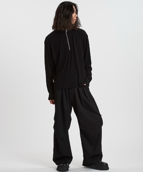 NO ID.(ノーアイディ)の「mlt5524-テレコハーフZIP-BIG-PO プルオーバー(857006-383T)(Tシャツ/カットソー・メンズ・ホワイト/グレー/ブラック・2/1)」の16枚目の写真