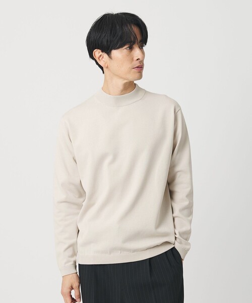 BEAUTY&YOUTH UNITED ARROWS（ビューティーアンドユースユナイテッドアローズ）の「デオドラント ジャケット ネック ロングスリーブ ニット 抗菌防臭 ウォッシャブル（ニット/セーター・メンズ・ホワイト/ブラック/ナチュラル・S/M/L/XL）」の7枚目の写真