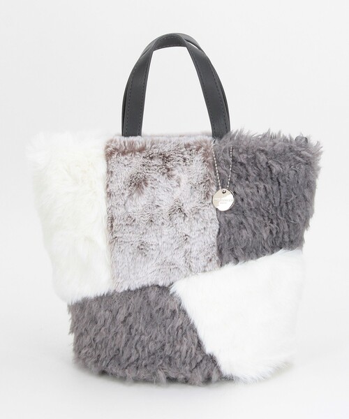 MICO COULIER（ミコクリエ）の「パッチワークファートートバッグ（トートバッグ・レディース・ブラウン系その他/グレー系その他・FREE）」の22枚目の写真