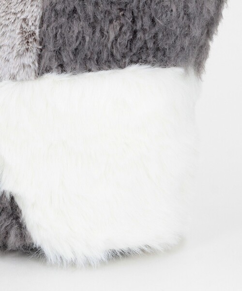 MICO COULIER（ミコクリエ）の「パッチワークファートートバッグ（トートバッグ・レディース・ブラウン系その他/グレー系その他・FREE）」の15枚目の写真