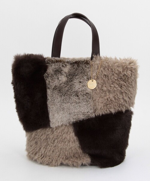 MICO COULIER（ミコクリエ）の「パッチワークファートートバッグ（トートバッグ・レディース・ブラウン系その他/グレー系その他・FREE）」の19枚目の写真