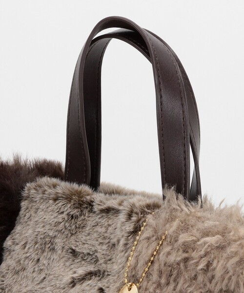 MICO COULIER（ミコクリエ）の「パッチワークファートートバッグ（トートバッグ・レディース・ブラウン系その他/グレー系その他・FREE）」の11枚目の写真