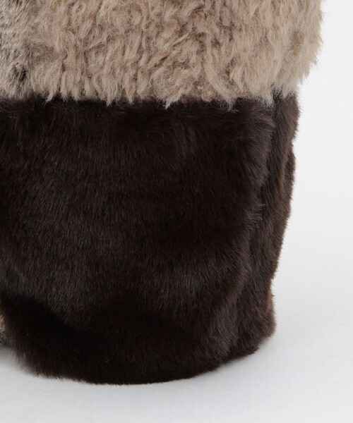 MICO COULIER（ミコクリエ）の「パッチワークファートートバッグ（トートバッグ・レディース・ブラウン系その他/グレー系その他・FREE）」の12枚目の写真