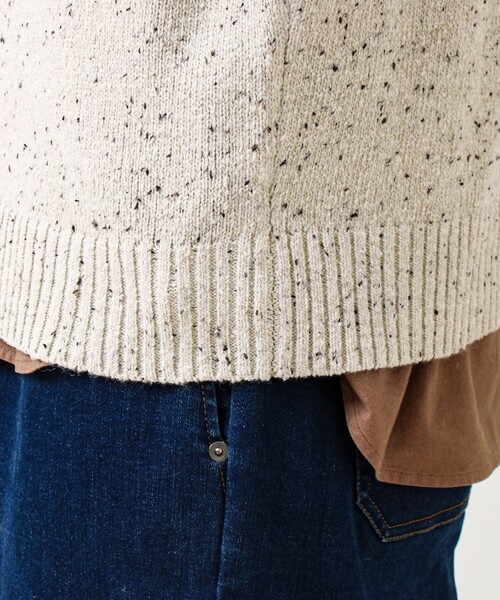 GLOSTER（グロスター）の「【冬の大人レイヤードに】ネップハーフジッププルオーバー（ニット/セーター・メンズ・ネイビー/オフホワイト/チャコールグレー・L/S/M）」の10枚目の写真