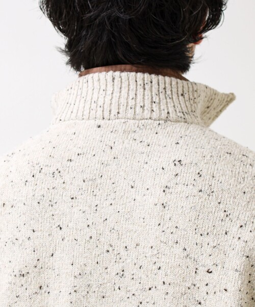 GLOSTER（グロスター）の「【冬の大人レイヤードに】ネップハーフジッププルオーバー（ニット/セーター・メンズ・ネイビー/オフホワイト/チャコールグレー・L/S/M）」の11枚目の写真