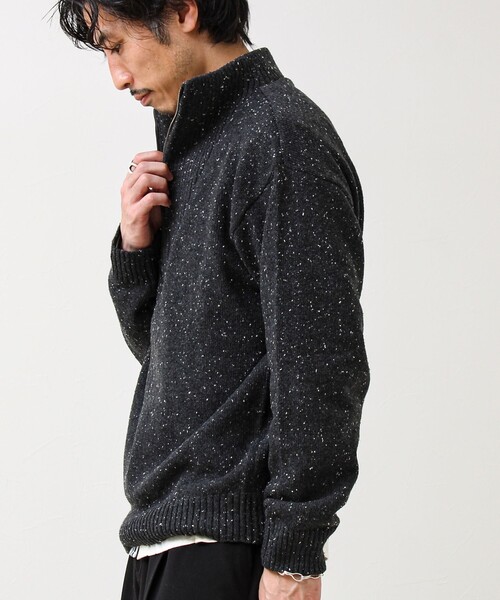 GLOSTER（グロスター）の「【冬の大人レイヤードに】ネップハーフジッププルオーバー（ニット/セーター・メンズ・ネイビー/オフホワイト/チャコールグレー・L/S/M）」の16枚目の写真