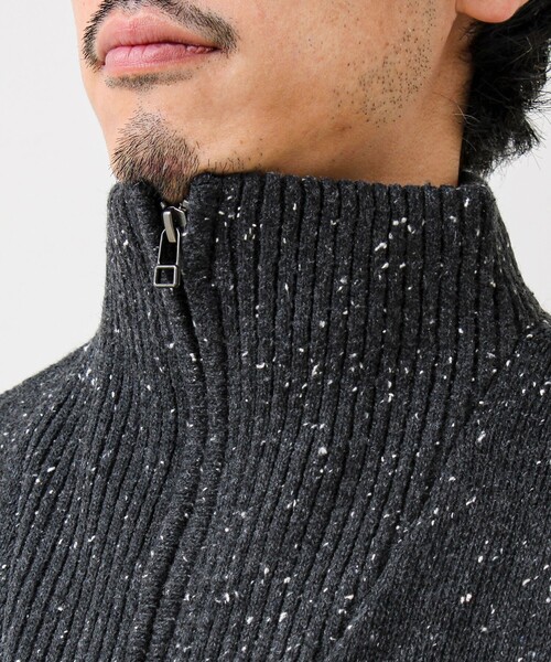 GLOSTER（グロスター）の「【冬の大人レイヤードに】ネップハーフジッププルオーバー（ニット/セーター・メンズ・ネイビー/オフホワイト/チャコールグレー・L/S/M）」の21枚目の写真