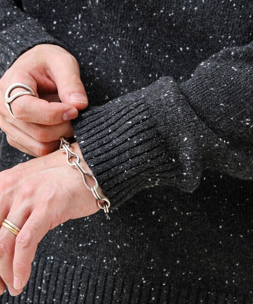 GLOSTER（グロスター）の「【冬の大人レイヤードに】ネップハーフジッププルオーバー（ニット/セーター・メンズ・ネイビー/オフホワイト/チャコールグレー・L/S/M）」の22枚目の写真